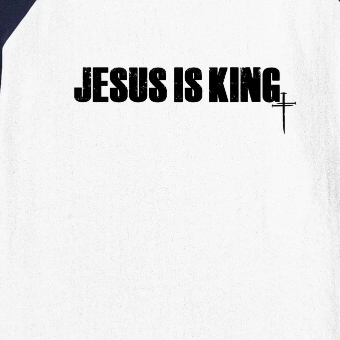 Jesus Is King Simple King Of Kings 3 Nails Cross Redeemed Collection Baseball Sleeve Shirt