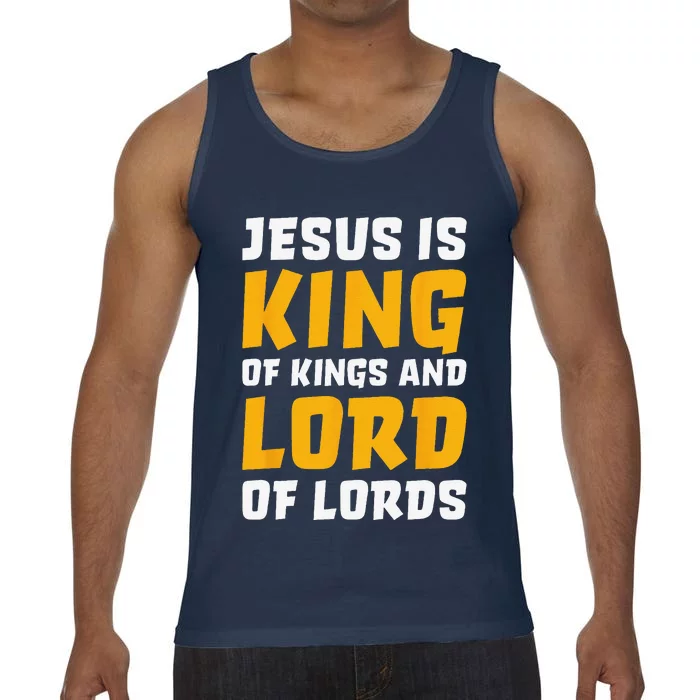 Jesus Is King & Lord Bible Verse Christian Comfort Colors® Tank Top