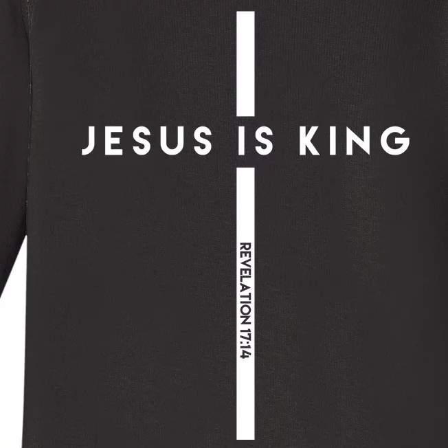 Jesus Is King Cross Revelation Baby Long Sleeve Bodysuit