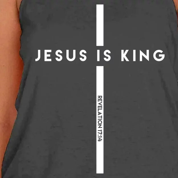 Jesus Is King Cross Revelation Women's Knotted Racerback Tank