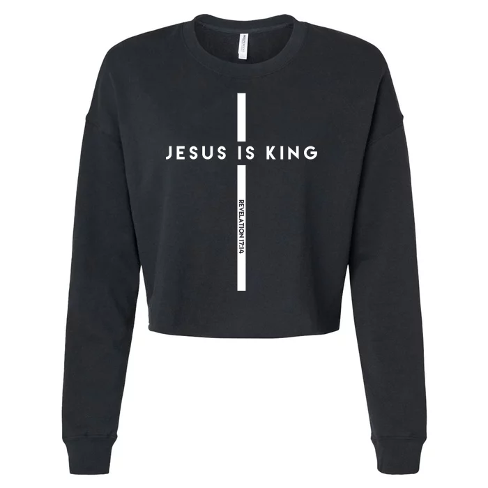 Jesus Is King Cross Revelation Cropped Pullover Crew