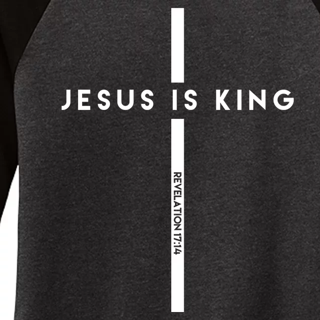 Jesus Is King Cross Revelation Women's Tri-Blend 3/4-Sleeve Raglan Shirt