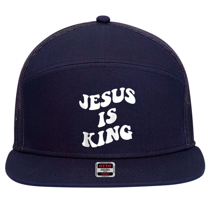 Jesus is king aesthetic trendy Zip Hoodie 7 Panel Mesh Trucker Snapback Hat