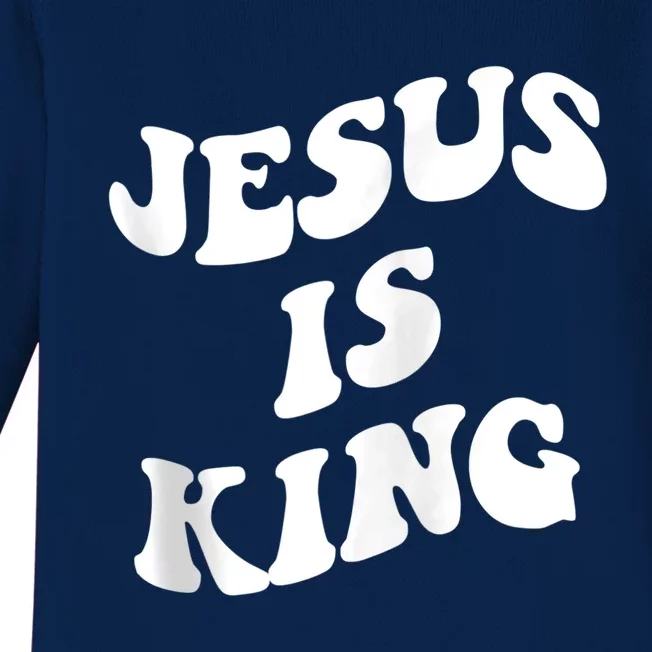 Jesus is king aesthetic trendy Zip Hoodie Baby Long Sleeve Bodysuit