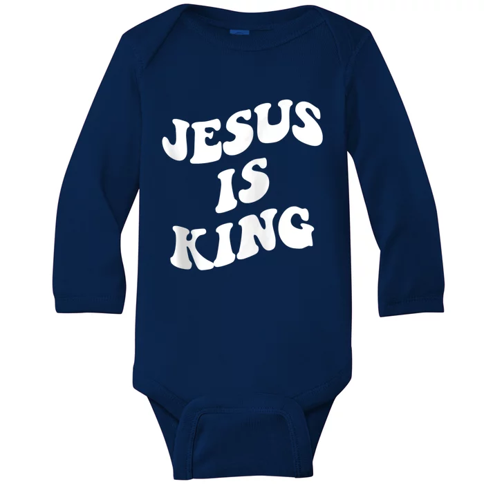 Jesus is king aesthetic trendy Zip Hoodie Baby Long Sleeve Bodysuit