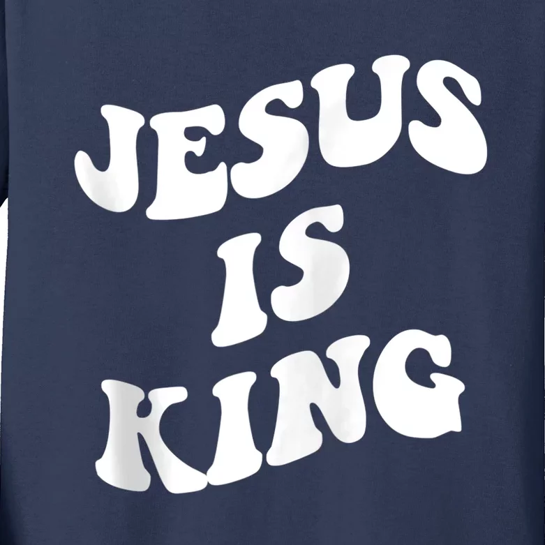 Jesus is king aesthetic trendy Zip Hoodie Kids Long Sleeve Shirt