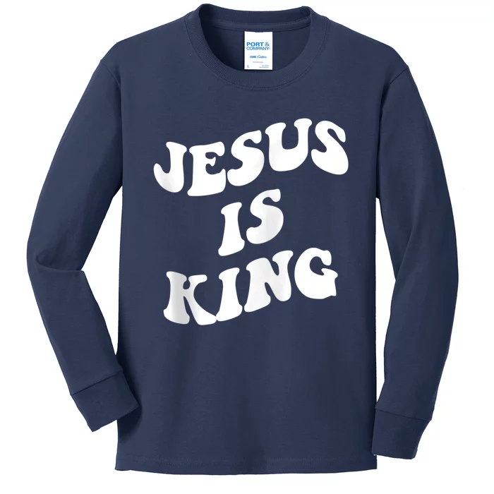 Jesus is king aesthetic trendy Zip Hoodie Kids Long Sleeve Shirt