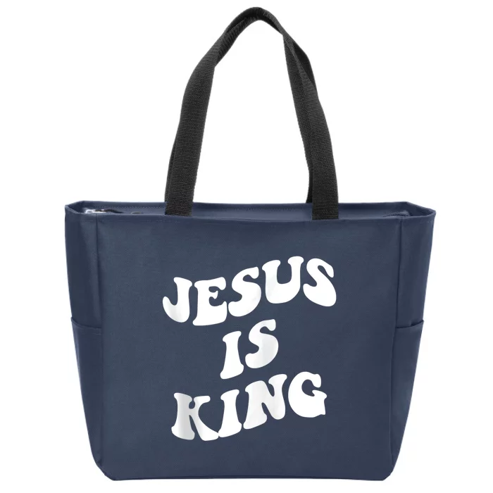 Jesus is king aesthetic trendy Zip Hoodie Zip Tote Bag