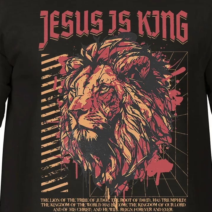 Jesus Is King Lion Christian Jesus Is King Lion Comfort Colors T-Shirt