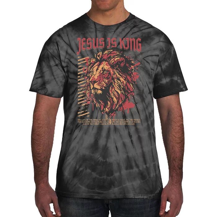 Jesus Is King Lion Christian Jesus Is King Lion Tie-Dye T-Shirt