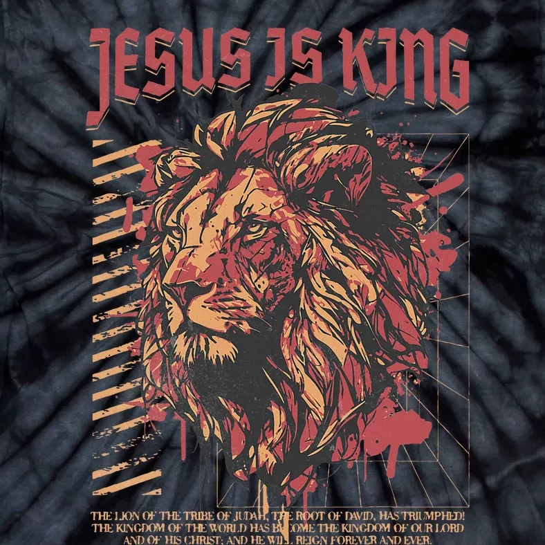 Jesus Is King Lion Christian Jesus Is King Lion Tie-Dye T-Shirt