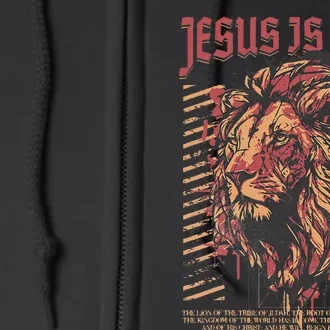 Jesus Is King Lion Christian Jesus Is King Lion Full Zip Hoodie