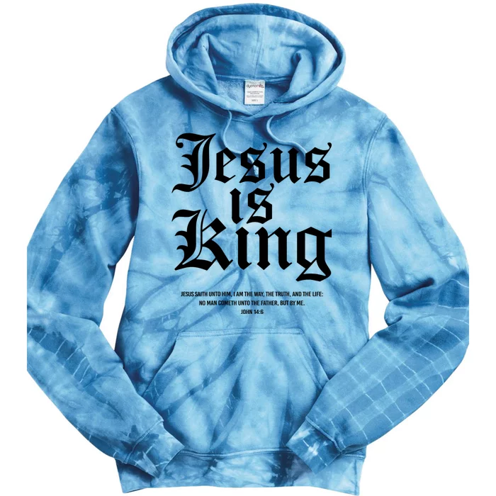 Jesus Is King Christian Faith Women Gifts Tie Dye Hoodie