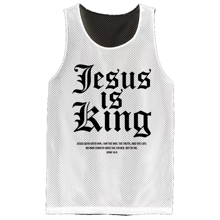 Jesus Is King Christian Faith Women Gifts Mesh Reversible Basketball Jersey Tank