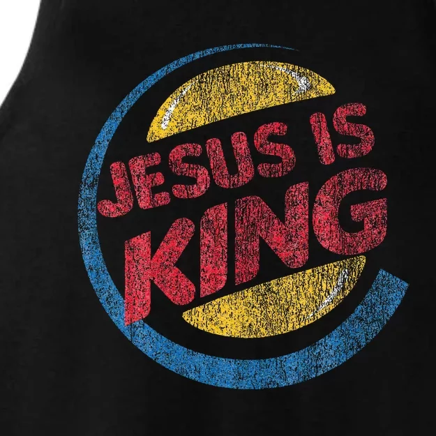 Jesus Is King Ladies Tri-Blend Wicking Tank