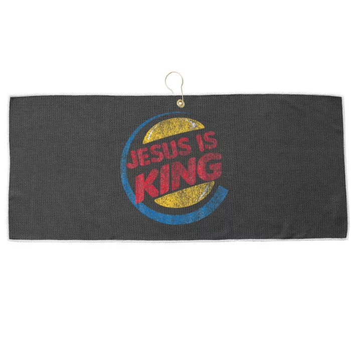 Jesus Is King Large Microfiber Waffle Golf Towel