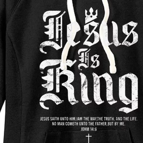 Jesus Is King Christian Faith Women's Fleece Hoodie