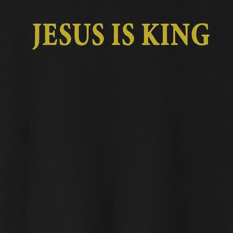 Jesus Is King Christian Women's Crop Top Tee