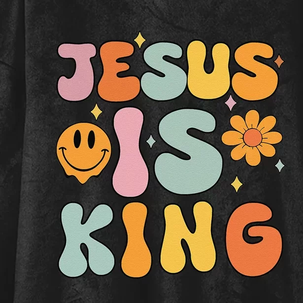 Jesus Is King Christian Religious Hooded Wearable Blanket