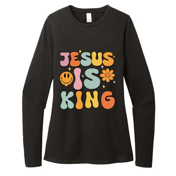 Jesus Is King Christian Religious Womens CVC Long Sleeve Shirt