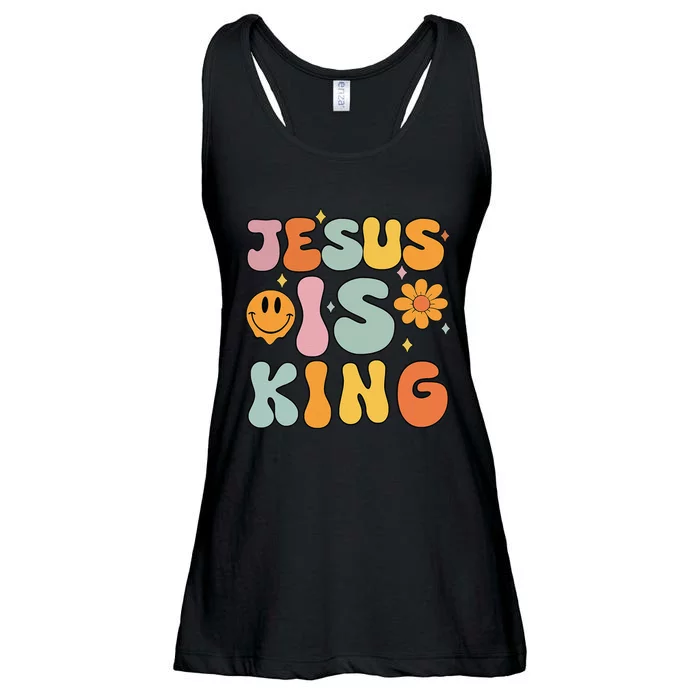 Jesus Is King Christian Religious Ladies Essential Flowy Tank