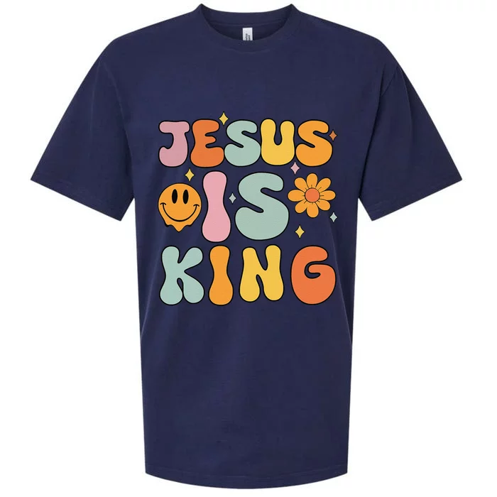 Jesus Is King Christian Religious Sueded Cloud Jersey T-Shirt