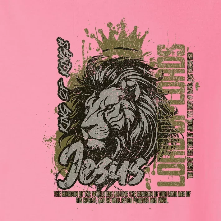 Jesus Is King Of Kings Jesus Lion Of Judah Christian Lion Toddler Long Sleeve Shirt