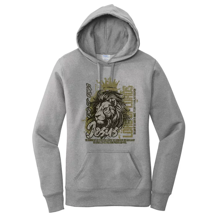 Jesus Is King Of Kings Jesus Lion Of Judah Christian Lion Women's Pullover Hoodie