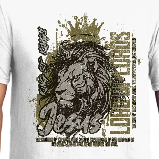 Jesus Is King Of Kings Jesus Lion Of Judah Christian Lion Pajama Set