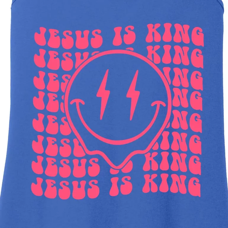 Jesus Is King Retro Groovy Aesthetic Gift Ladies Essential Tank