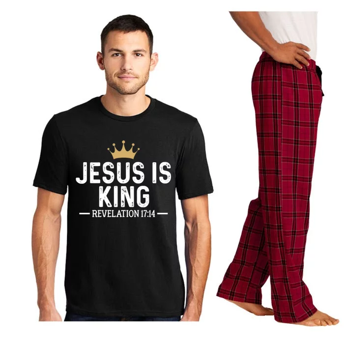 Jesus Is King Revelation 17:14 Christian Quote Religious Gift Pajama Set