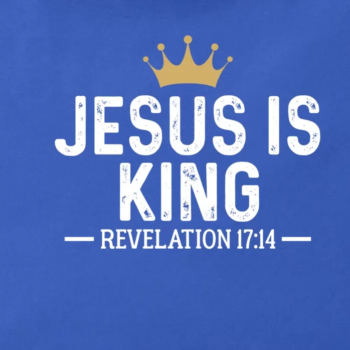 Jesus Is King Revelation 17:14 Christian Quote Religious Gift Zip Tote Bag