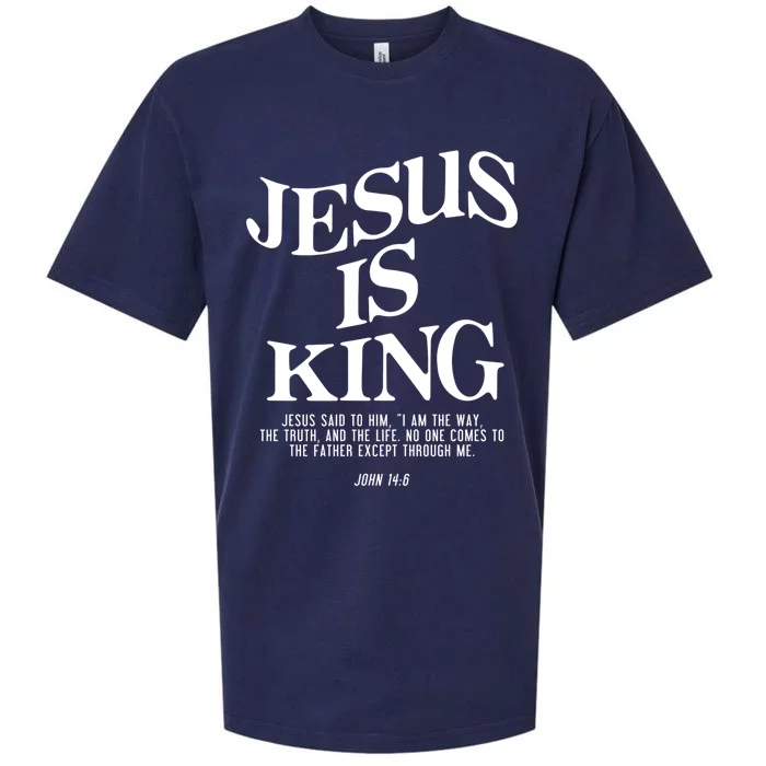 Jesus Is King Jesus John 14:6 Costume Christian Sueded Cloud Jersey T-Shirt