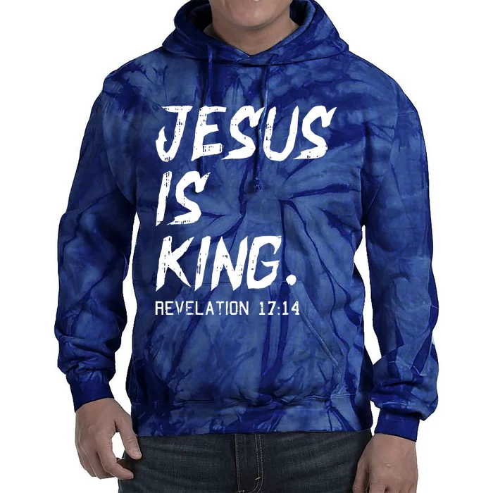 Jesus Is King Christmas Revelation Bible Religious Christian Tie Dye Hoodie