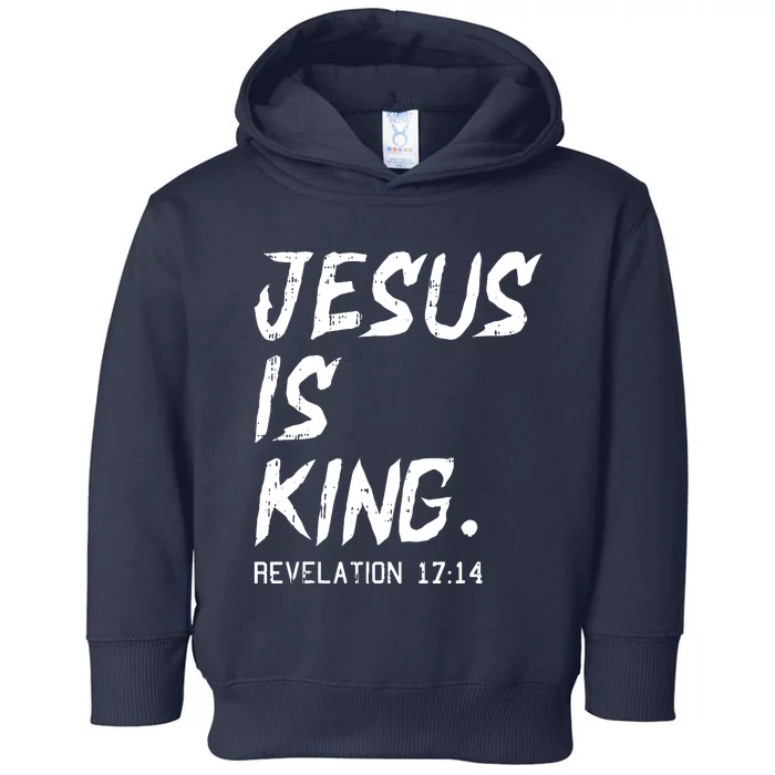 Jesus Is King Christmas Revelation Bible Religious Christian Toddler Hoodie