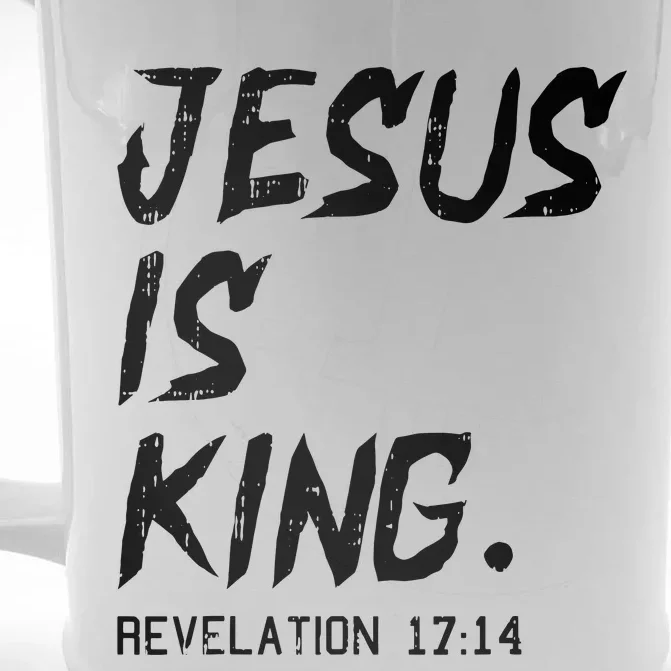 Jesus Is King Christmas Revelation Bible Religious Christian Front & Back Beer Stein