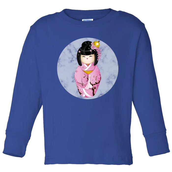 Japanese In Kimono Great Gift Toddler Long Sleeve Shirt