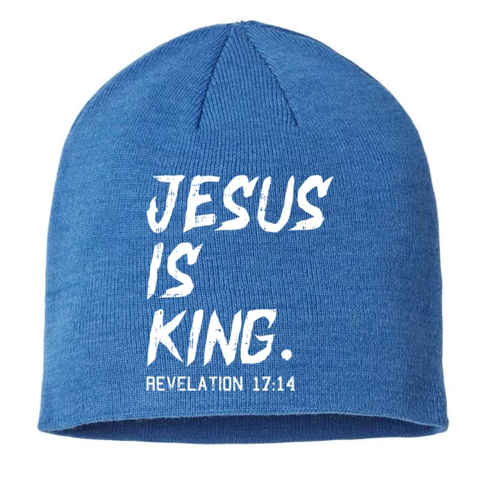 Jesus Is King Christmas Revelation Bible Religious Christian Gift 8 1/2in Sustainable Knit Beanie