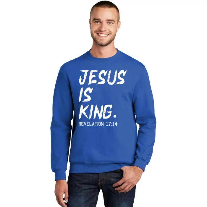 Jesus Is King Christmas Revelation Bible Religious Christian Gift Tall Sweatshirt