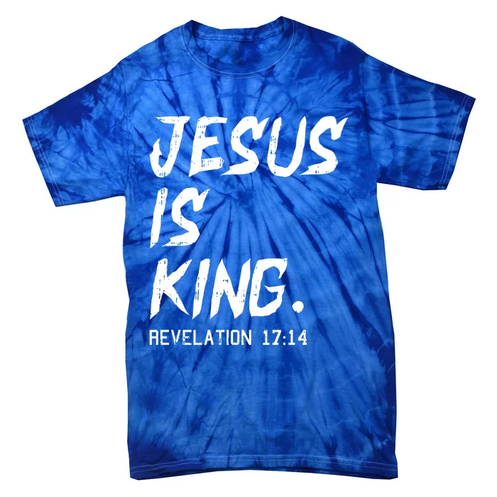 Jesus Is King Christmas Revelation Bible Religious Christian Gift Tie-Dye T-Shirt