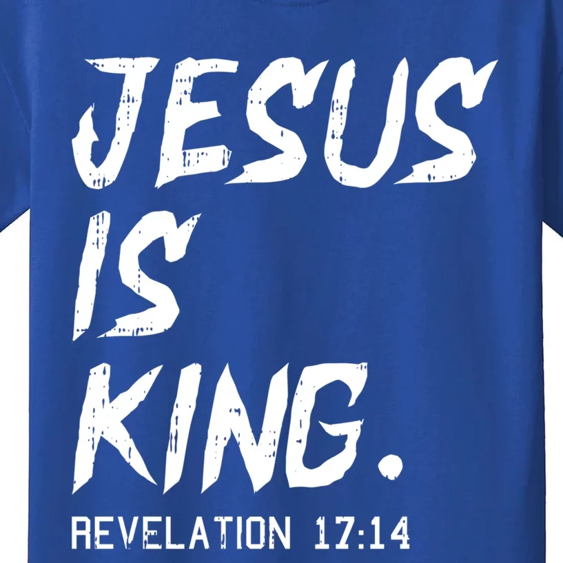 Jesus Is King Christmas Revelation Bible Religious Christian Gift Kids T-Shirt