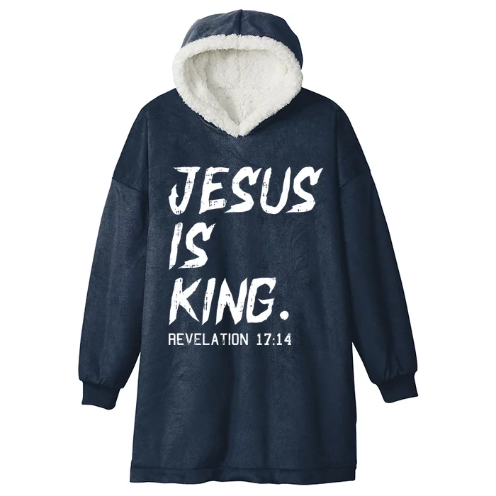 Jesus Is King Christmas Revelation Bible Religious Christian Gift Hooded Wearable Blanket