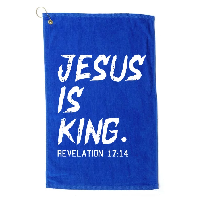 Jesus Is King Christmas Revelation Bible Religious Christian Gift Platinum Collection Golf Towel