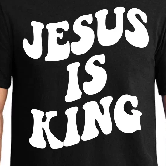 Jesus Is King Groovy Retro Christianity Pajama Set