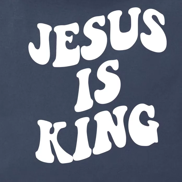 Jesus Is King Groovy Retro Christianity Zip Tote Bag