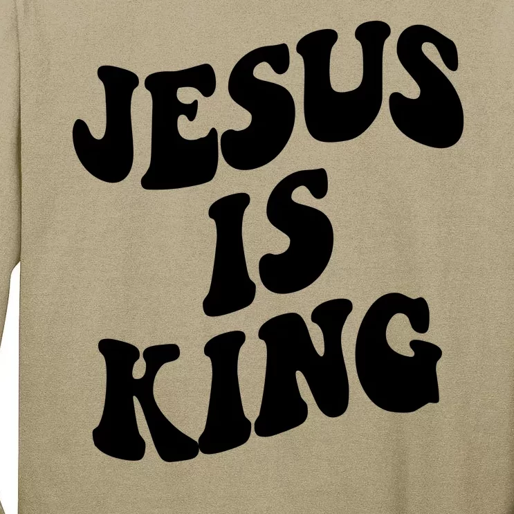 Jesus Is King Groovy Retro Christianity Tall Long Sleeve T-Shirt