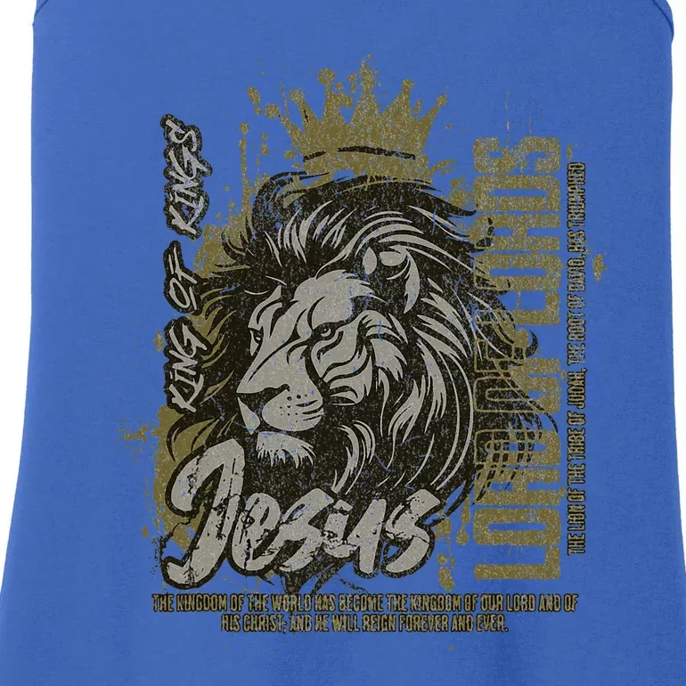 Jesus Is King Of Kings Jesus Lion Of Judah Christian Lion Ladies Essential Tank