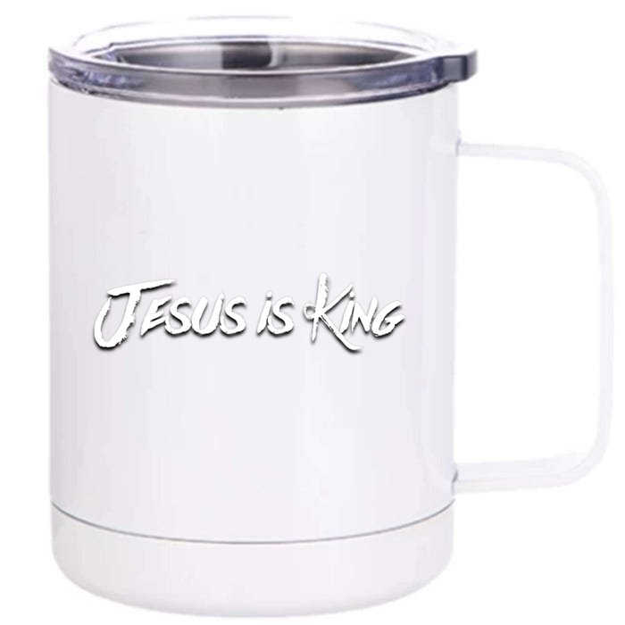 JESUS IS KING Christian Gifts Spiritual Wear Front & Back 12oz Stainless Steel Tumbler Cup