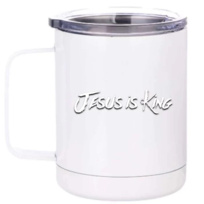 JESUS IS KING Christian Gifts Spiritual Wear Front & Back 12oz Stainless Steel Tumbler Cup