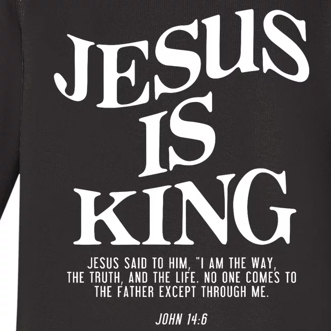 Jesus Is King Jesus John 14:6 Costume Christian Baby Long Sleeve Bodysuit